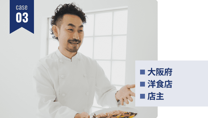 case03 東京都40代男性 飲食店オーナー店舗